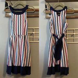 Yellow Star Striped ModCloth Tie Back Dress